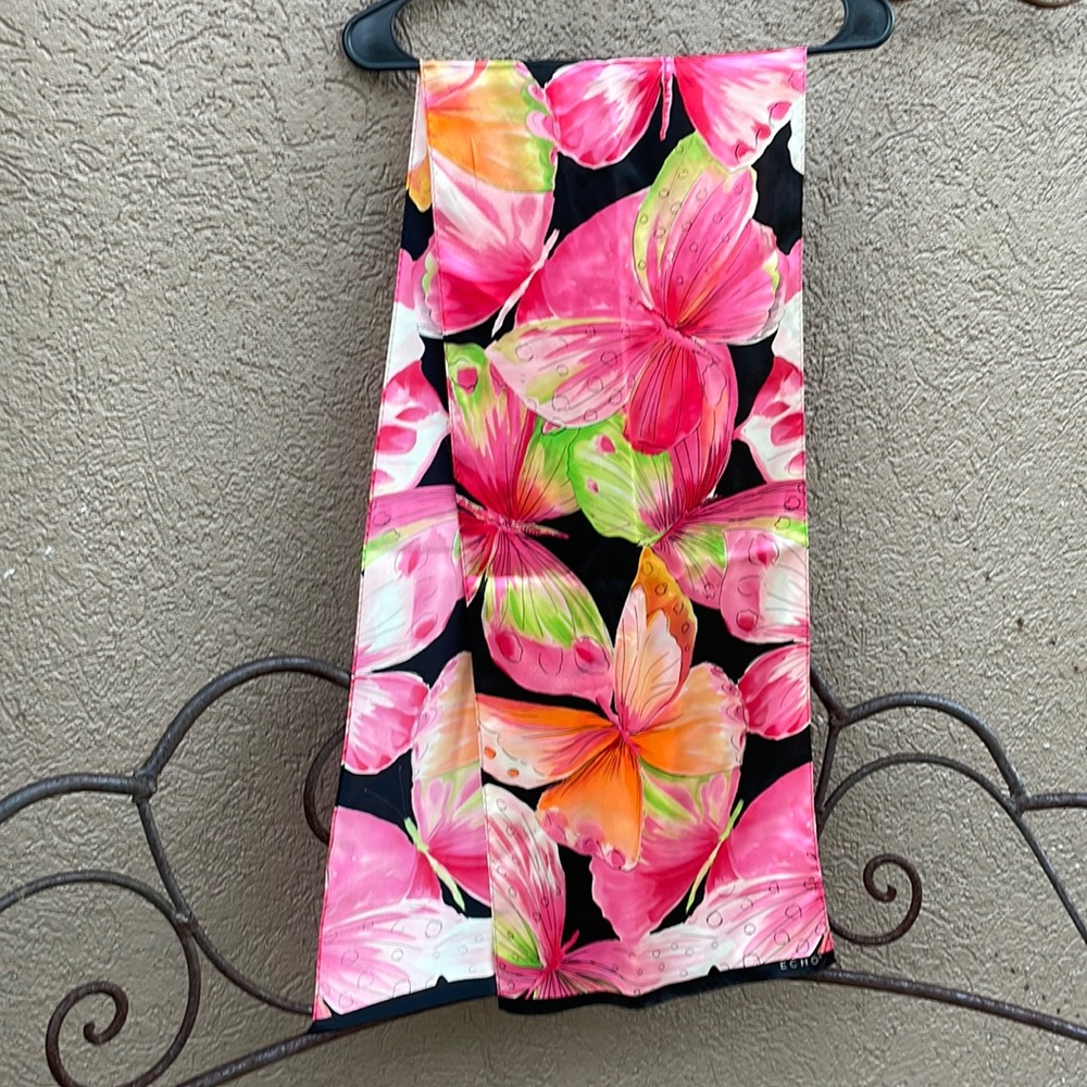 Echo
Pink Butterfly Silk Scarf